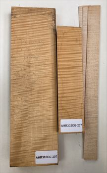 Satz B+Z+H Riegelahorn Violine AAA, 2-tlg. Boden Einzelstück #CG207